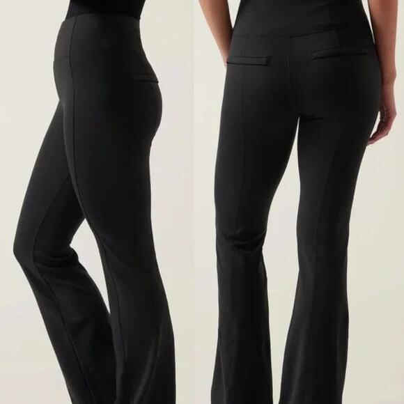 Athleta Pants - Athleta Delancey Flare Pants Black Size Large NWT